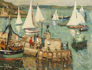 Harbour Scene with Yachts