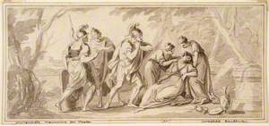 Andromache Mourning for Hector (Andromache Fainting at the Unexpected Sight of Aeneas upon His Arrival in Epirus)