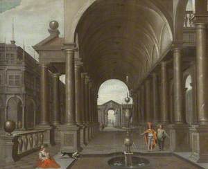 Fountain in the Courtyard of a Palace