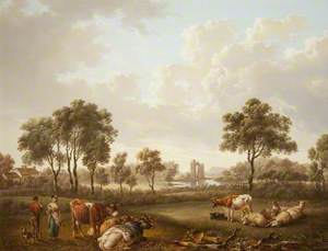 A Classical Landscape with Figures and Cattle