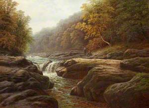 A River Scene with Anglers