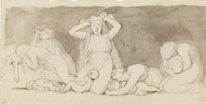 A Frieze of Lamenting Mothers with their Stricken Children