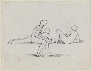 Two Reclining Figures and a Seated Figure