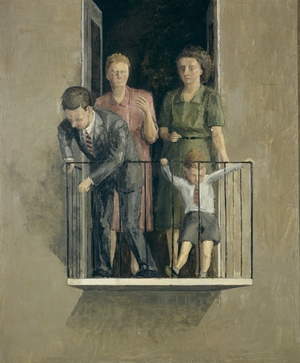 Celebration: A Group of Figures on a Balcony