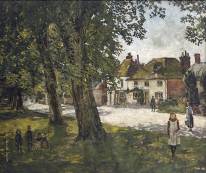 Village Green with Children