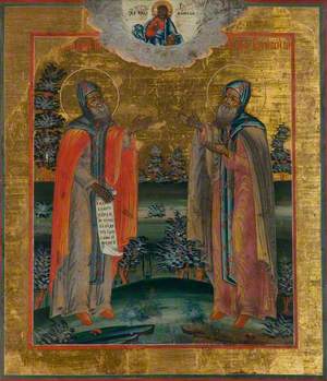 Ikon with Saint Theodore and Saint Aloysius