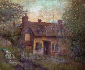 View of a Cottage by a Stream