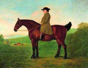 Robert Bakewell Mounted on a Bay Cob