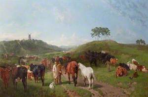 Gypsy Encampment with Horses and Cattle
