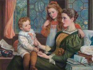 Mrs Norman Hill and Her Children