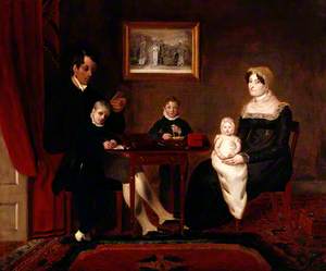 Group Portrait of an Unidentified Family in a Domestic Interior 