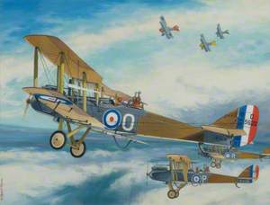 DH.9s of No. 108 Squadron Attacked by Fokker D.VIIs