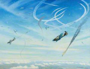 Battle of Britain: Hurricanes Being Pursued by Escorting Bf 109s