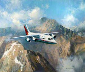 Descent into Innsbruck: Hawker-Siddeley 146-100 over the Alps