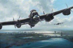 Lancasters over the Dutch Coast