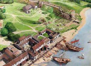 Artist's Impression of the Tower of London Site, c.AD200