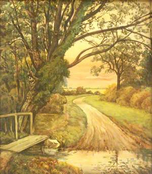 Watercolour of a Country Lane