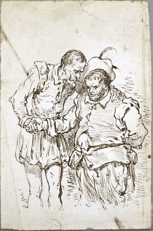 Two Male Figures in Medieval Costume