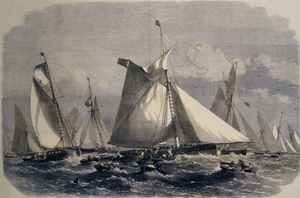A Barking Carrier Collecting Fish From The Trawl Fleet On The Doggerbank