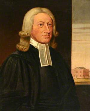 John Wesley (1703–1791), with Wesley's Chapel in the Background