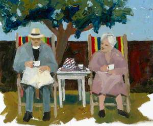 Grandparents Take Tea, August 1940