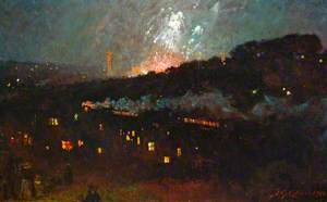 A Firework Display at the Crystal Palace