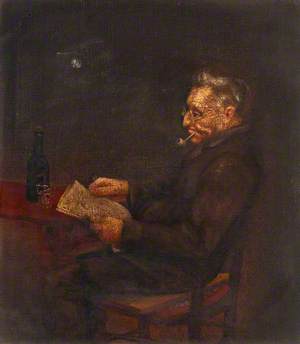 Old Man Seated, with Reading Glasses and Pipe*