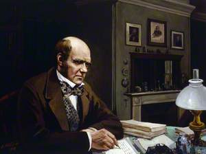 Charles Darwin in His Study