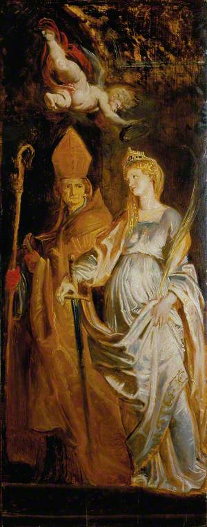 Saints Catherine of Alexandria and Eligius