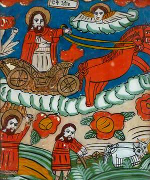Icon with Elijah in a Chariot
