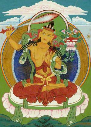 Manzshir, or Manjusri, the Bodhisattva of Wisdom