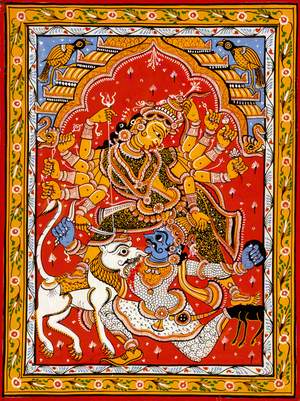 Durga and the Buffalo Demon Mahishasura