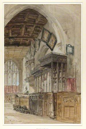 Interior of St Mary's Church, Richmond, Yorkshire