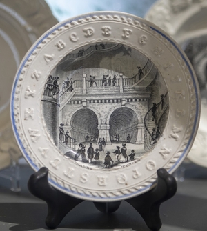 Blue-Rimmed Thames Tunnel Plate