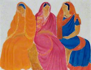 Three Eastern Women in Saris