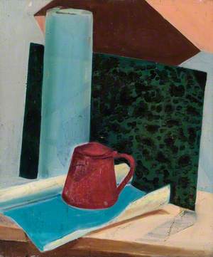 Cubist Composition with a Red Pot