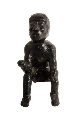 Black Figure Squatting