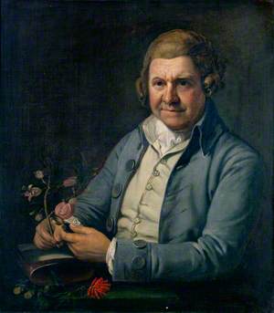 William Aiton (1731–1793), Holding a Plant (species of Aitonia) in His Right Hand and a Hand Lens in His Left