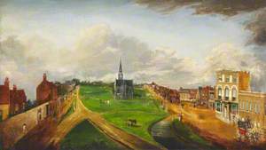 Turnham Green with Christ Church and the 'Crown and Anchor'