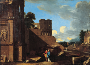 Landscape with Classical Monuments