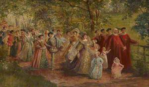 A Group from the Scene 'The Coronation Procession of Edward VI, 1547' in the Church Pageant, Bishop's Park