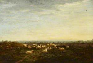 Landscape with Sheep and Shepherd