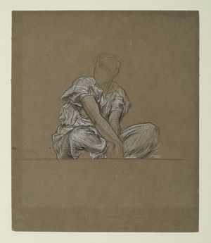 Study for 'Music': Drapery for Seated Female Figure
