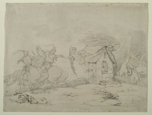 Composition Showing Soldiers and Demons at a Shrine