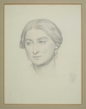 Study for 'Cimabue's Celebrated Madonna...': Female Head