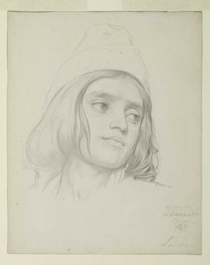 Study for 'Cimabue's Celebrated Madonna...': Male Head