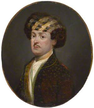 Major William Davy (d.1784), Bengal Army, Persian Secretary to the Governor-General, in Persian Dress