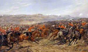 The Charge of the Heavy Brigade at the Battle of Balaclava, 25 October 1854