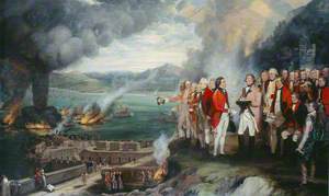 General Eliott (1717–1790), and His Officers Observing the Destruction of the Floating Batteries, Gibraltar, 14 September 1782
