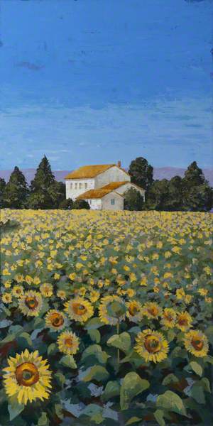 Landscape with a House and Sunflowers*